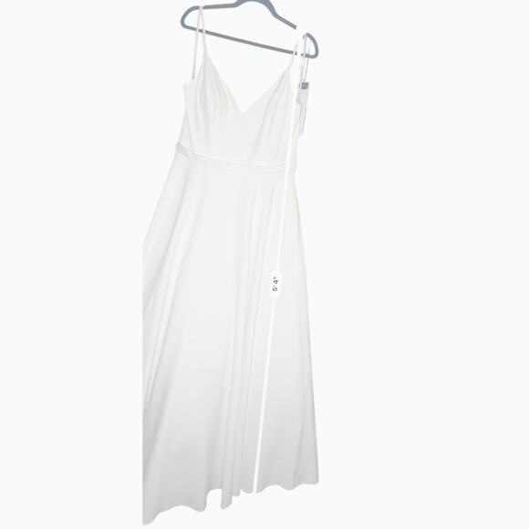 Mac Duggal Ivory Classic Bride Taffeta Ballgown V-neck A-Line Gown sz 12 - Picture 7 of 15